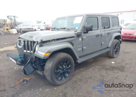 2022 Jeep Wrangler 4Xe Unlimited Sahara 4X4 z USA, uszkodzony, nr VIN 1C4JJXP68NW214467
